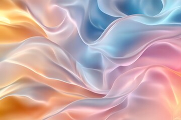 Obraz premium Abstract Pastel Wavy Background with Soft Gradient Colors