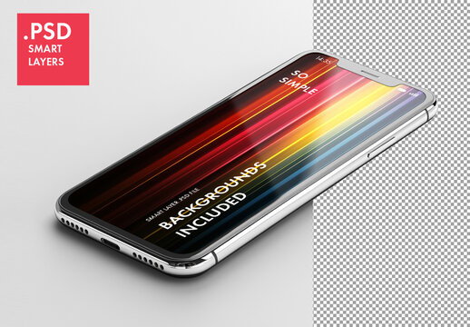 Simple mobile phone mockup, generative ai image