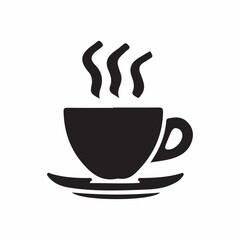 Hand-drawn tea cup icon vector illustration