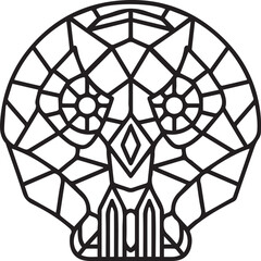 Naklejka premium Skull icon symbol vector image illustration 