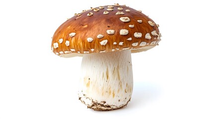 Obraz premium penny bun mushroom on isolated white background. 