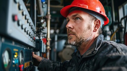 Dedicated Sprayer Operator Monitoring Complex Equipment with Intense Focus and Precision