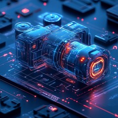 Fototapeta premium Futuristic Camera Technology Concept