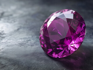 Gleaming Rhodolite Gemstone Shimmering in Darkness Reimagined