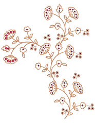 beautiful object of embroidery design 