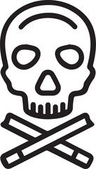 Skull icon symbol vector image illustration
