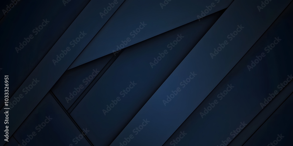Poster modern simple dark navy blue background with overlap triangle layers. blue abstract background with 