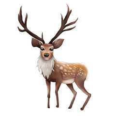 Deer water color hand-draw element PNG