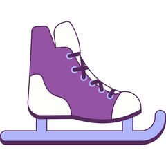 Hand Drawn Ice Skating Shoes