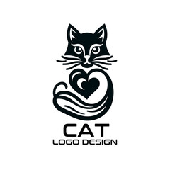 Cat Vector Logo Design