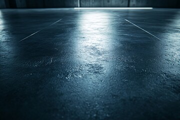 Obraz premium Concrete Floor with Light Reflection - Minimalist Interior Design