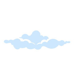 Abstract Minimalist White Cloud Illustration