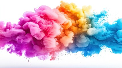 Fototapeta premium Colorful Smoke Swirls in Vibrant Shades of Pink and Blue