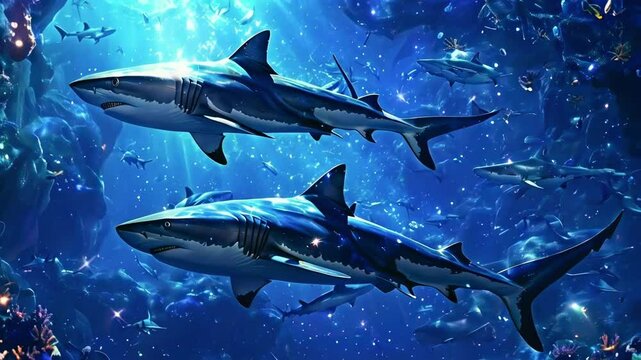 Shiny Sharks in the Sea of Stars