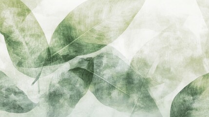 Leaf Pattern Art Print, Nature Inspired Wall Decor, Botanical Leaves Artwork, Green Leaves Aesthetic, Abstract Foliage Design