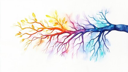 roots grow representation flat design top view ecological theme watercolor colored pastel