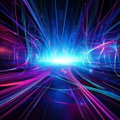 未来的で奥行きのある仮想空間