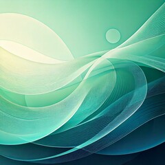 穏やかなパステルグラデーションと流れる曲線が織りなすリラックス感のある抽象アート