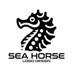 Sea Horse Vector Logo Design