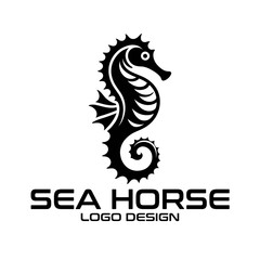 Sea Horse Vector Logo Design