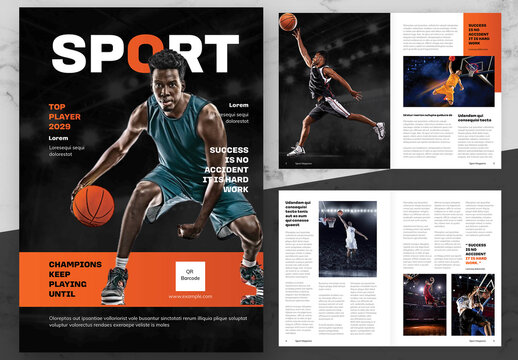 Black And Orange Sport Magazine