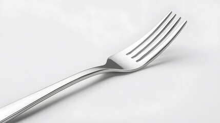 Stainless steel fork isolated on white background. 