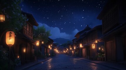 anime theme of landscape for wallpaper