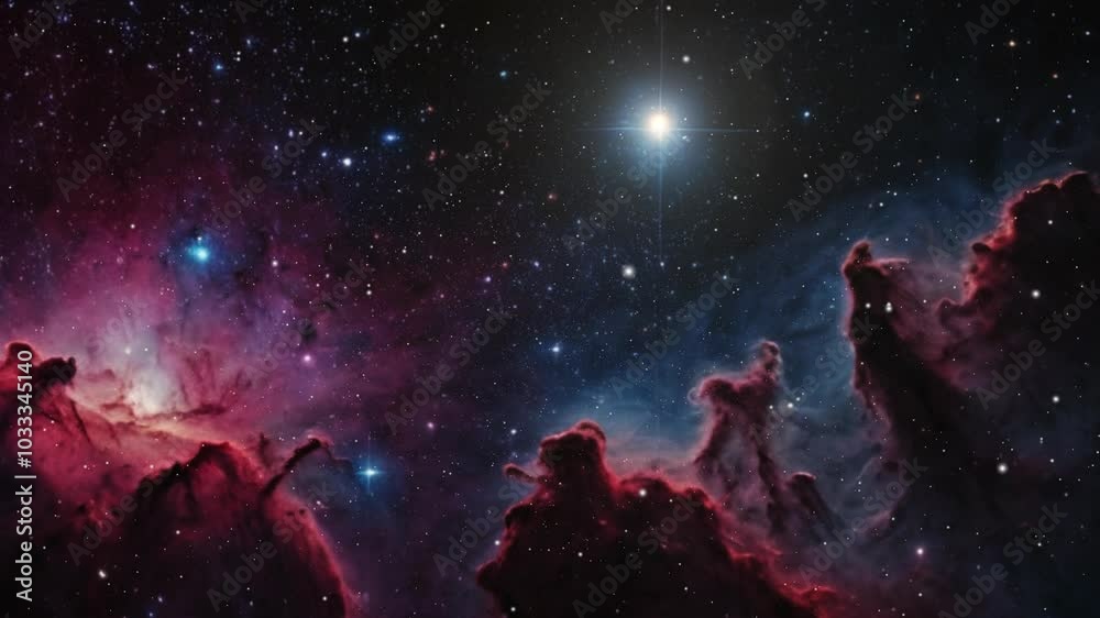 Canvas Prints nebula in space textured background 4k