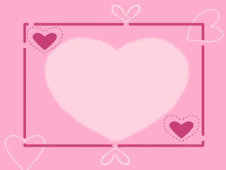 pink heart frame