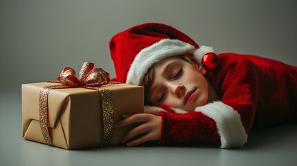 santa claus with gift