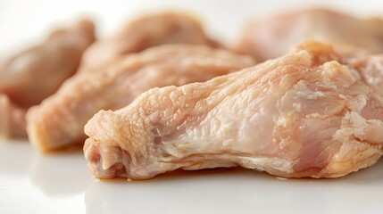 Raw chicken meat on white background. 