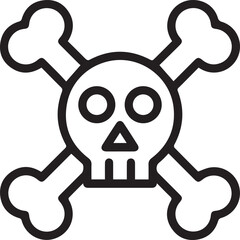 Skull icon symbol vector image illustration
