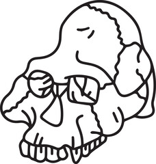 Skull icon symbol vector image illustration
