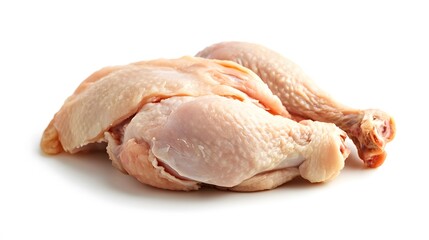 Raw chicken meat on white background. 