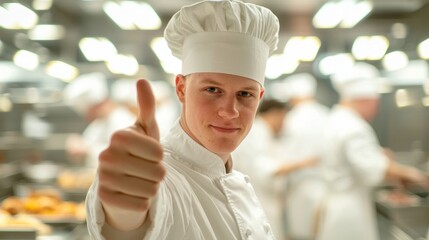 Happy Chef Leading Vibrant Cooking Class with Engaged Students in Ultra-Detailed Shot