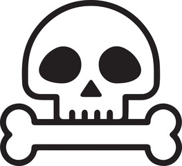 Skull icon symbol vector image illustration
