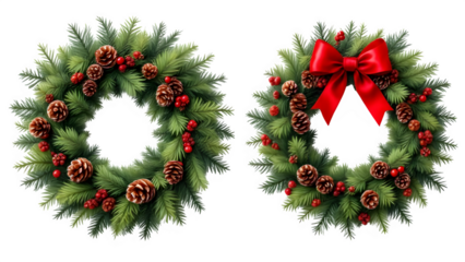 Christmas decoration on transparent background, png file