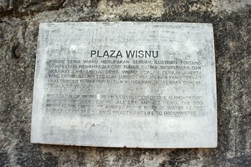 Intricate Wall Relief and Inscription at Garuda Wisnu Kencana Park &ndash; Stunning Cultural Art and Historic Stone Carvings in Bali&rsquo;s Iconic Heritage Site