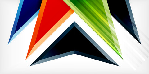 Abstract background color triangles and arrows composition. Vector Illustration For Wallpaper, Banner, Background, Card, Book Illustration, landing page