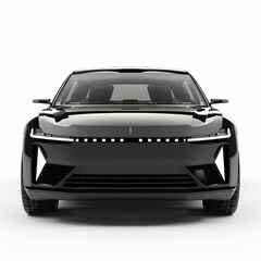 Naklejka premium Front view of a generic and brandless moder car