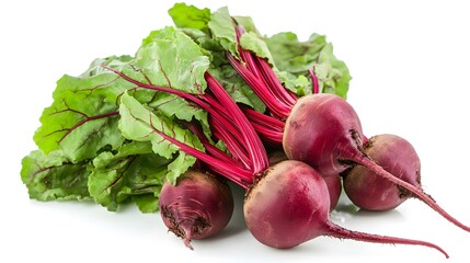 bunch of fresh beets on white background. 