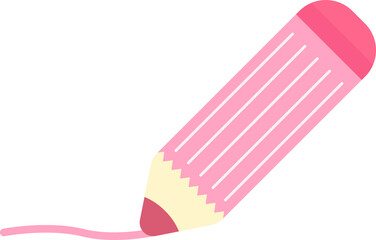 pink pencil draw crayon icon