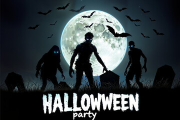 halloween night scene
