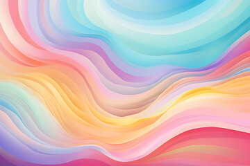 Soft pastel waves create serene and colorful abstract background