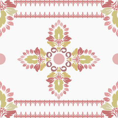 Ikat pattern design , Floral pixel art pattern, Textile business , Vector Images For printing on Fabric, Wallpaper, Carpet, Ceramics, etc.

