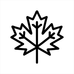 Minimalistic vector icon of a maple leaf symbolizing nature and autumn