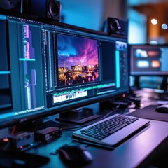 Digital video editing studio