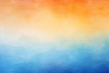 beautiful watercolor background featuring gradient of orange and blue hues, evoking serene