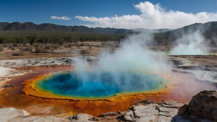 Clean Energy Alternative Power From Big Geothermal Power Plant Supplying clean water