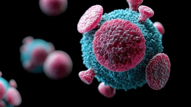 3D Illustration of Prion Protein Structure Causing Infectious Diseases